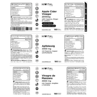 Hivital Vinagre de Maçã 2000 mg - 180 cápsulas vegan - Image 2