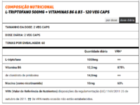 HSN L-Triptofano 500 mg + Vit B6 e B3 - 120 Veg Caps - Image 2