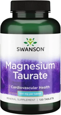 Swanson Taurato de Magnésio 100 mg 120 Comprimidos